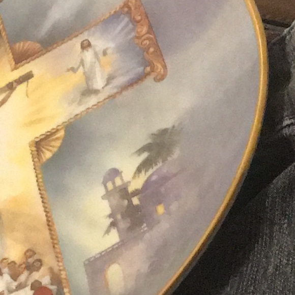 The Life of Christ by Bar Zoni Gold rim plate - Picture 4 of 4